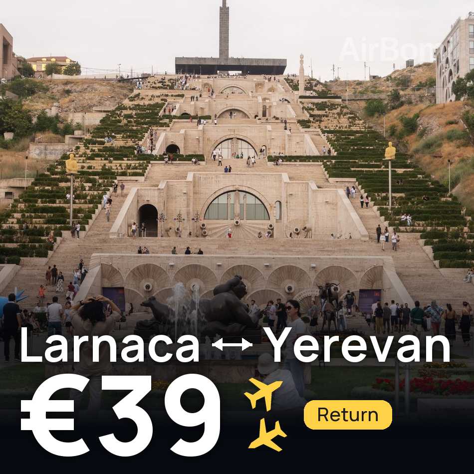 Flight ticket: Larnaca to Yerevan, €39