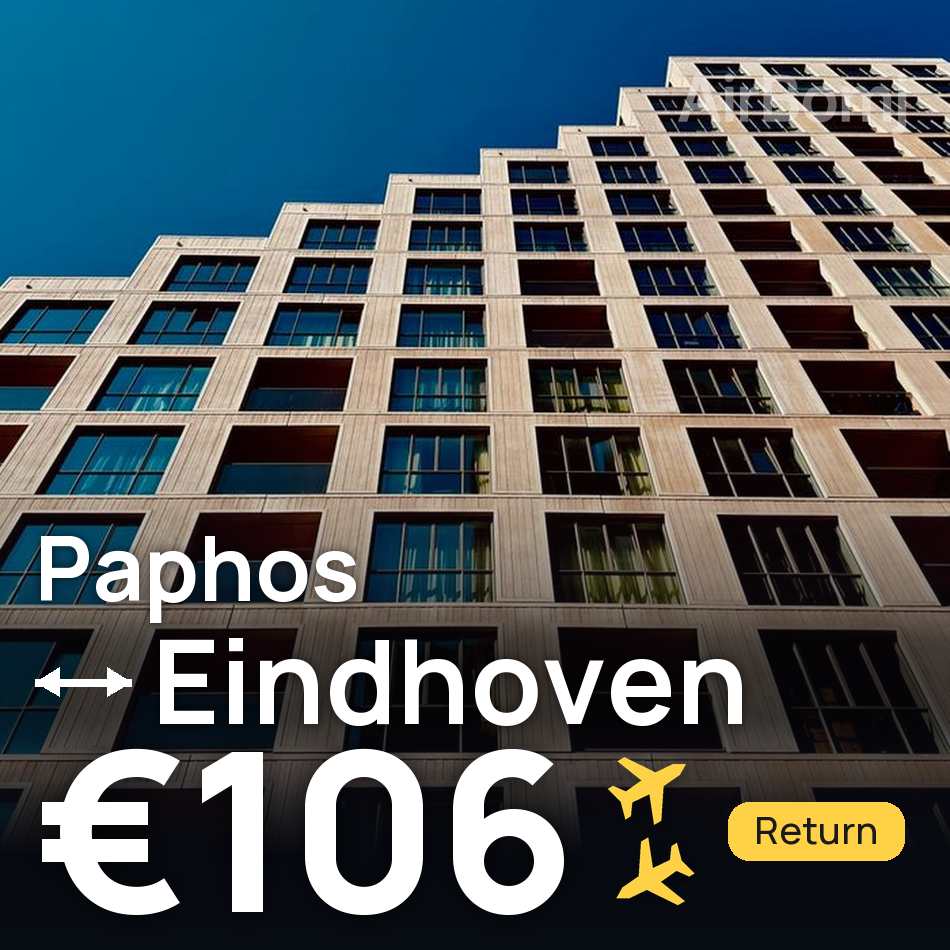 Flight ticket: Paphos to Eindhoven, €106