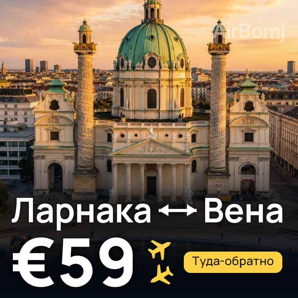Авиабилет: Ларнака — Вена, €59