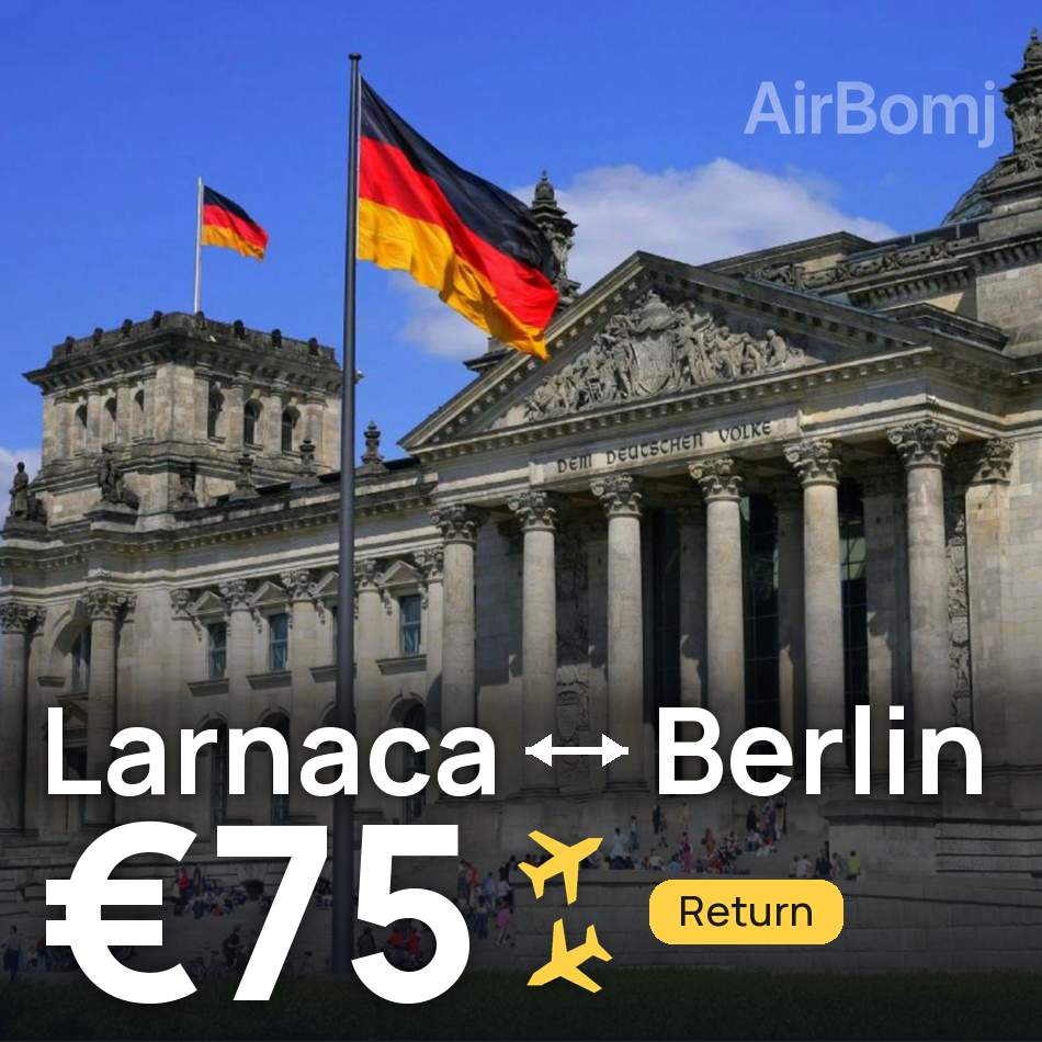 Flight ticket: Larnaca to Berlin, €75