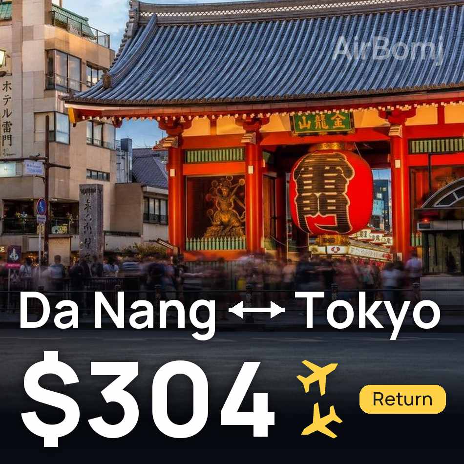 Bilet de avion: Da Nang — Tokyo, $304