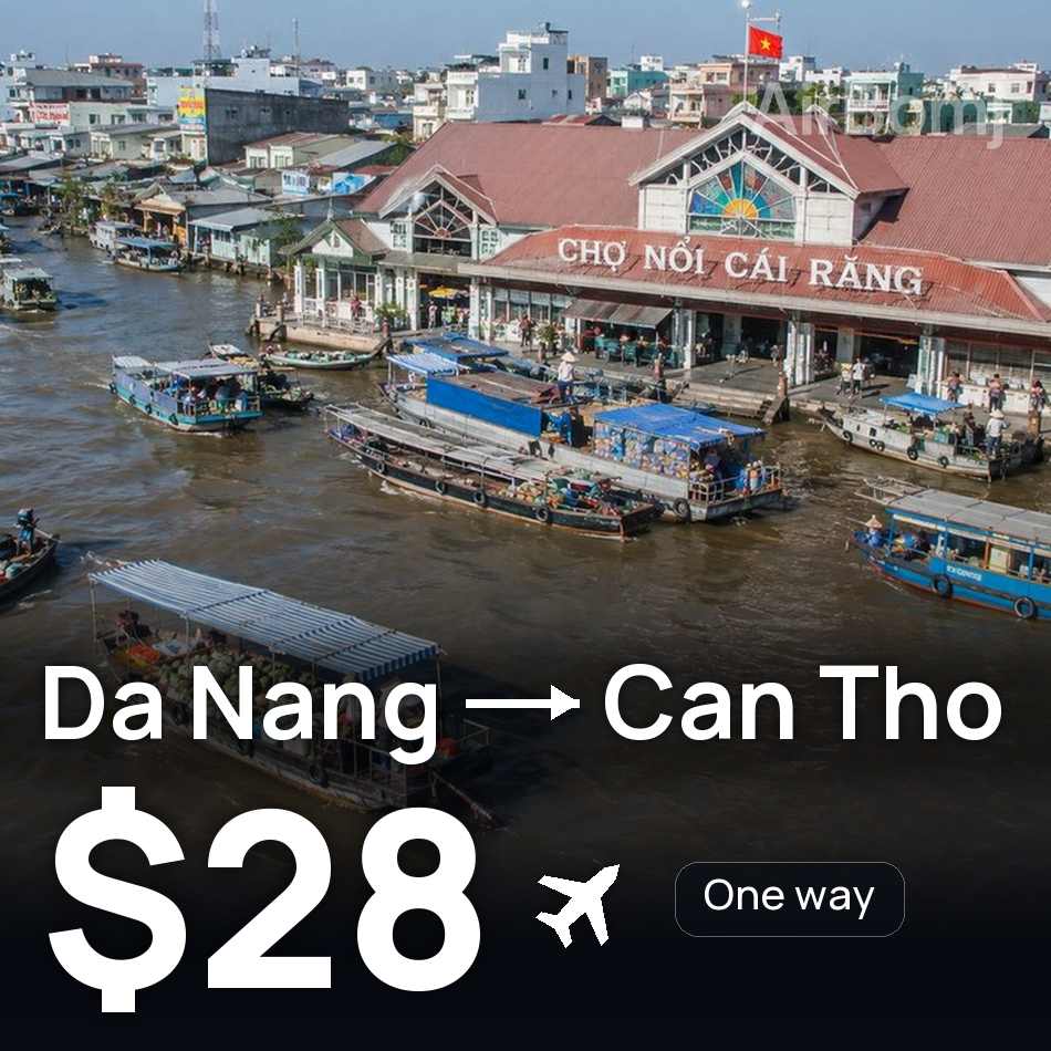 Bilet de avion: Da Nang — Can Tho, $28