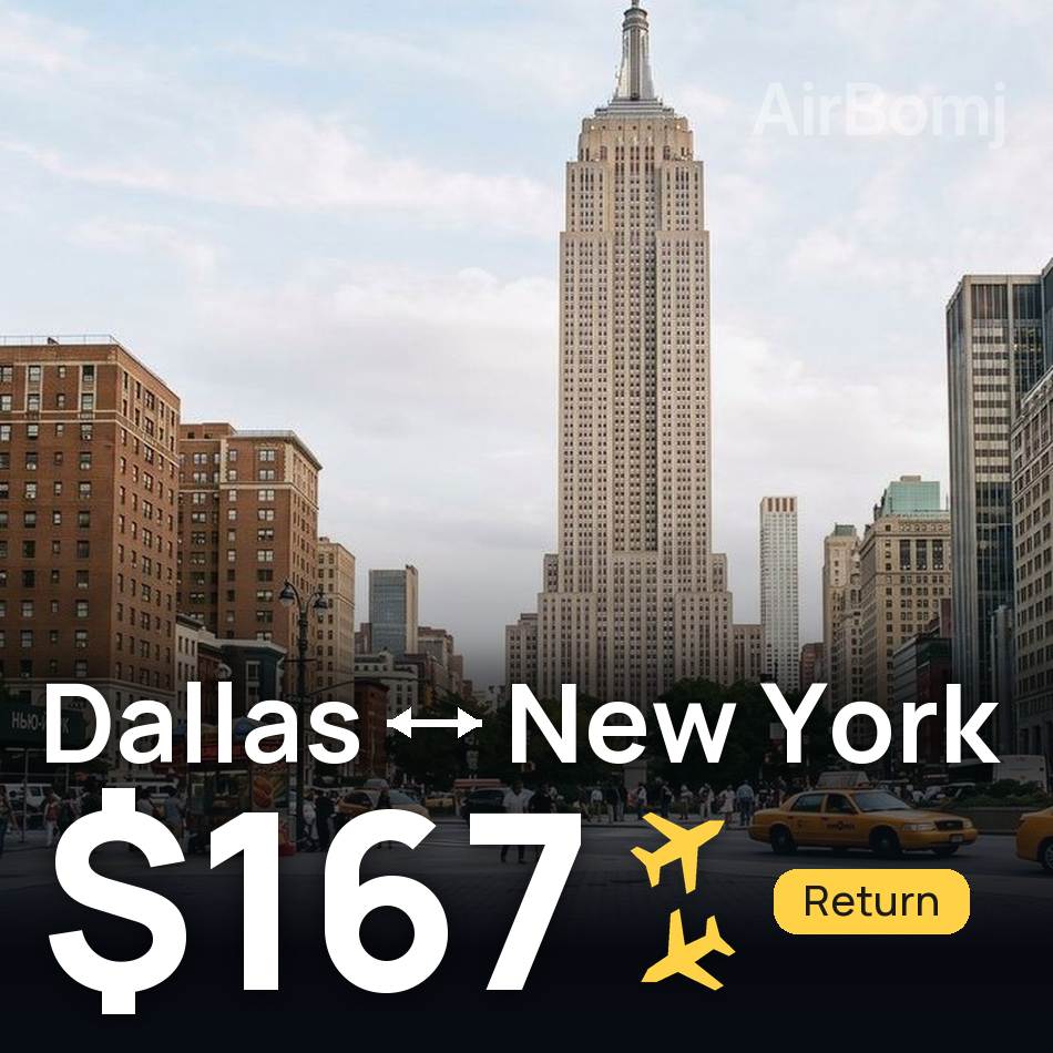 Flugticket: Dallas — New York City, $167