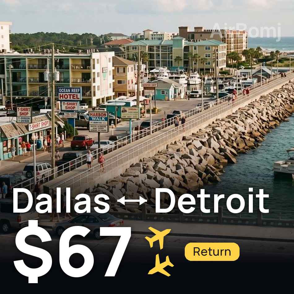 Flugticket: Dallas — Detroit, $67