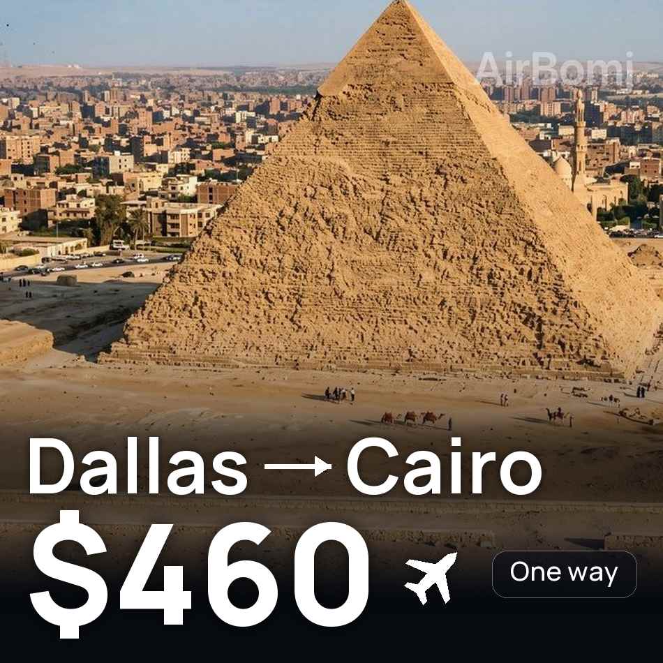 Flugticket: Dallas — Kairo, $460