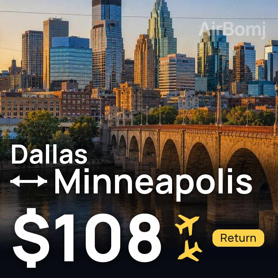 Flugticket: Dallas — Saint Paul, $108
