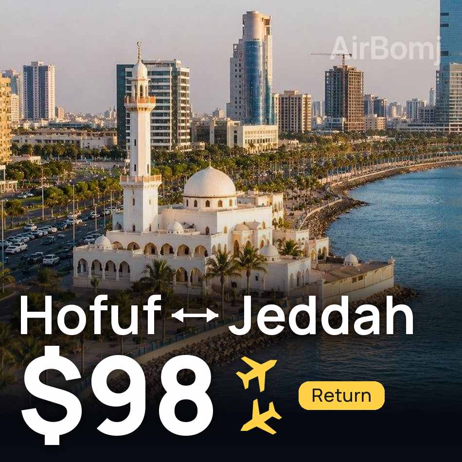 Bilet de avion: Hofuf — Jeddah, $98
