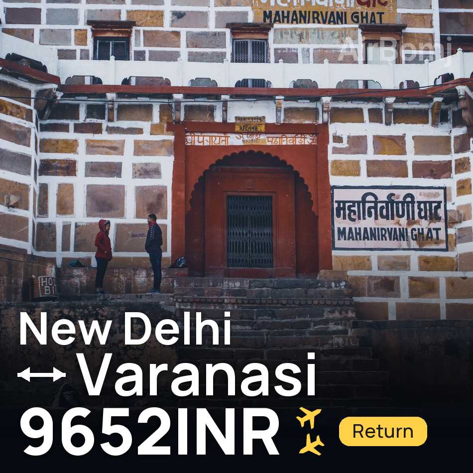 Bilet de avion: New Delhi — Varanasi, 9652INR
