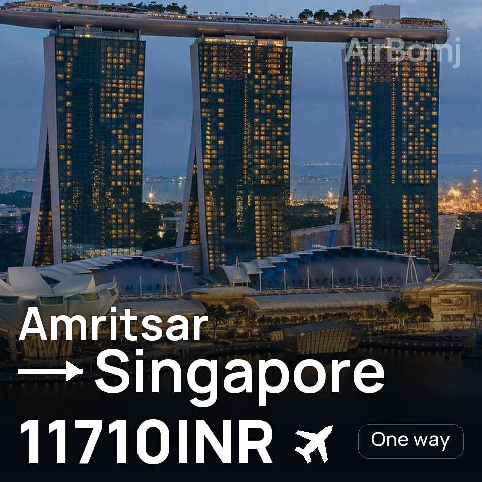 Bilet de avion: Amritsar — Singapore, 11710INR