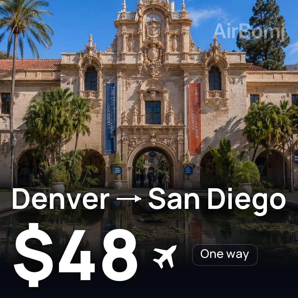 Flugticket: Denver — San Diego, $48