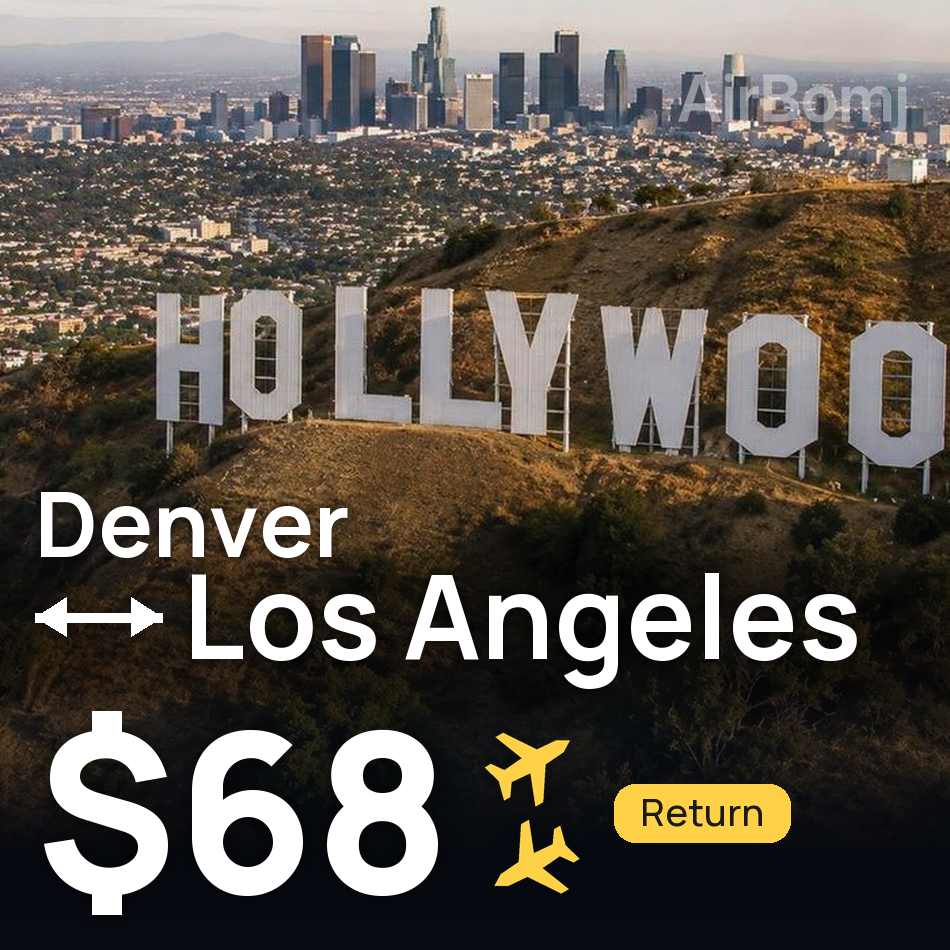 Flugticket: Denver — Los Ángeles, $68