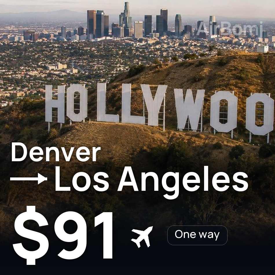 Flugticket: Denver — Los Ángeles, $91