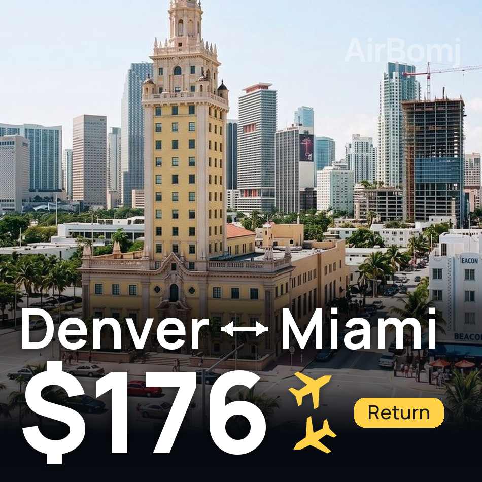 Flugticket: Denver — Miami, $176