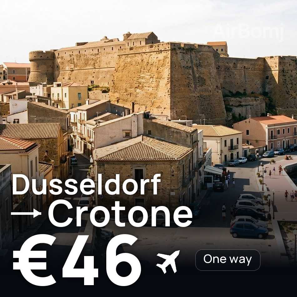 Flight ticket: Dusseldorf to Crotone, €46
