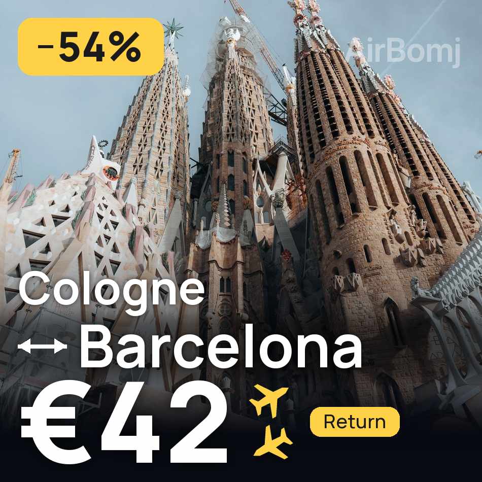 Flugticket: Köln — Barcelona, €42