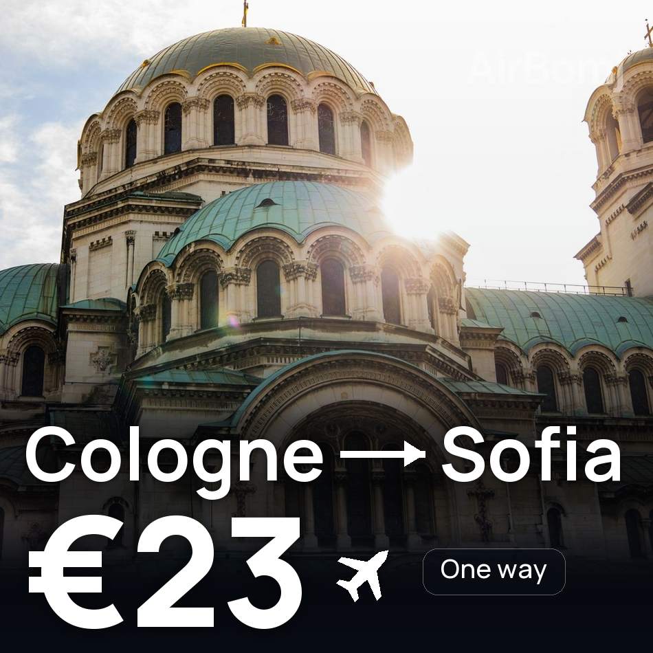 Flight ticket: Cologne to Sofia, €23