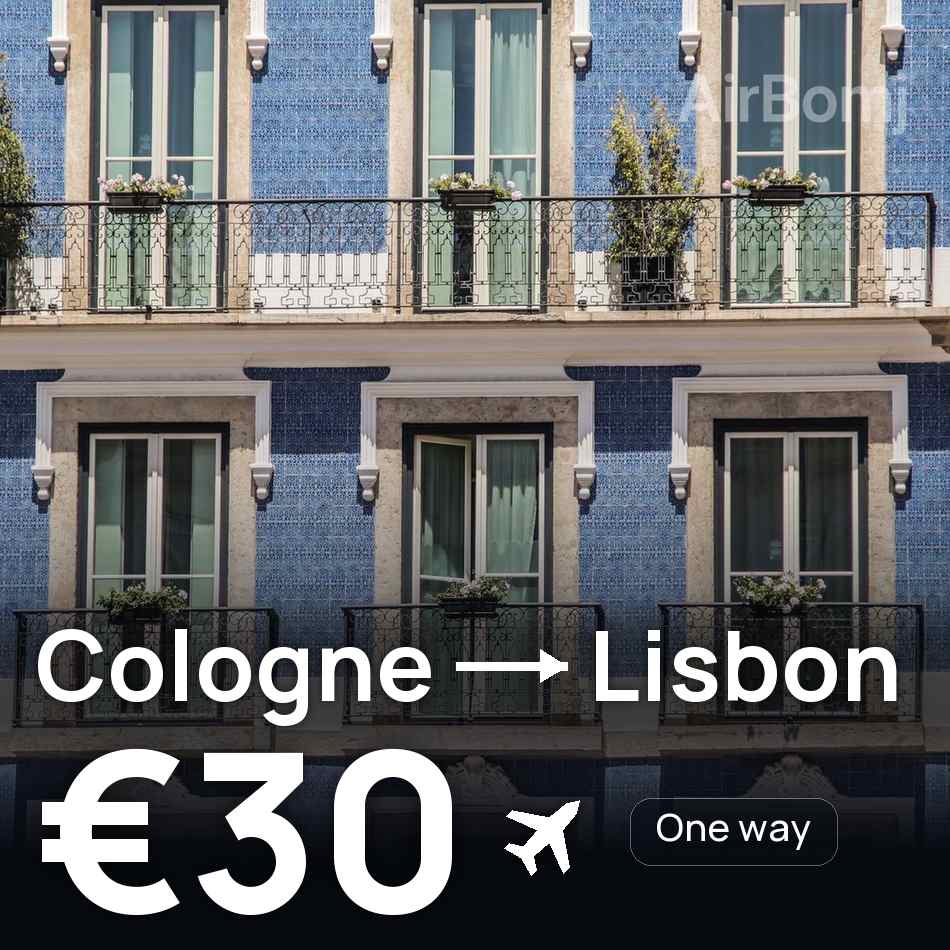 Flight ticket: Cologne to Lisbon, €30