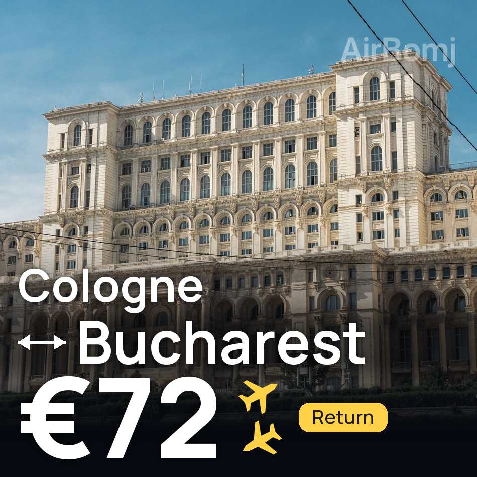 Flight ticket: Cologne to Bucharest, €72