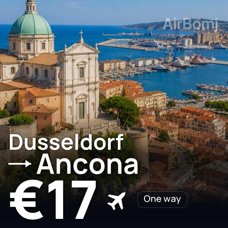 Flight ticket: Dusseldorf to Ancona, €17