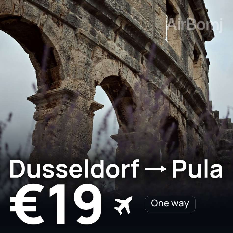 Flugticket: Düsseldorf — Pula, €19