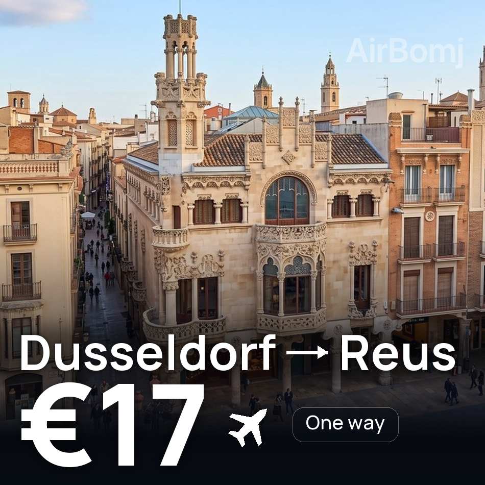 Flight ticket: Dusseldorf to Reus, €17