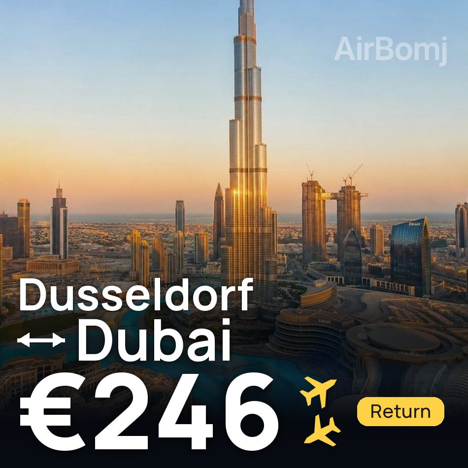 Flight ticket: Dusseldorf to Dubai, €246