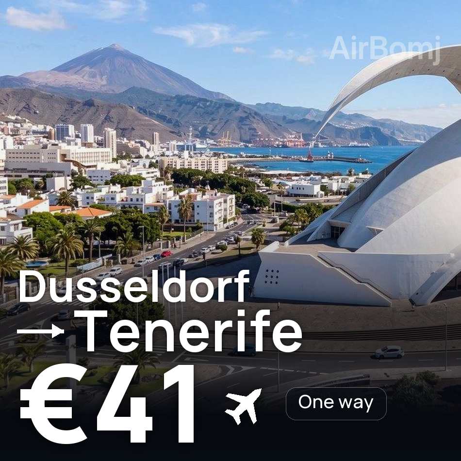 Flight ticket: Dusseldorf to Tenerife, €41