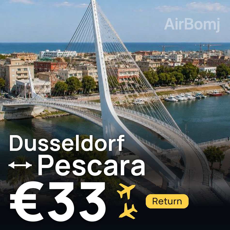 Flugticket: Düsseldorf — Pescara, €33