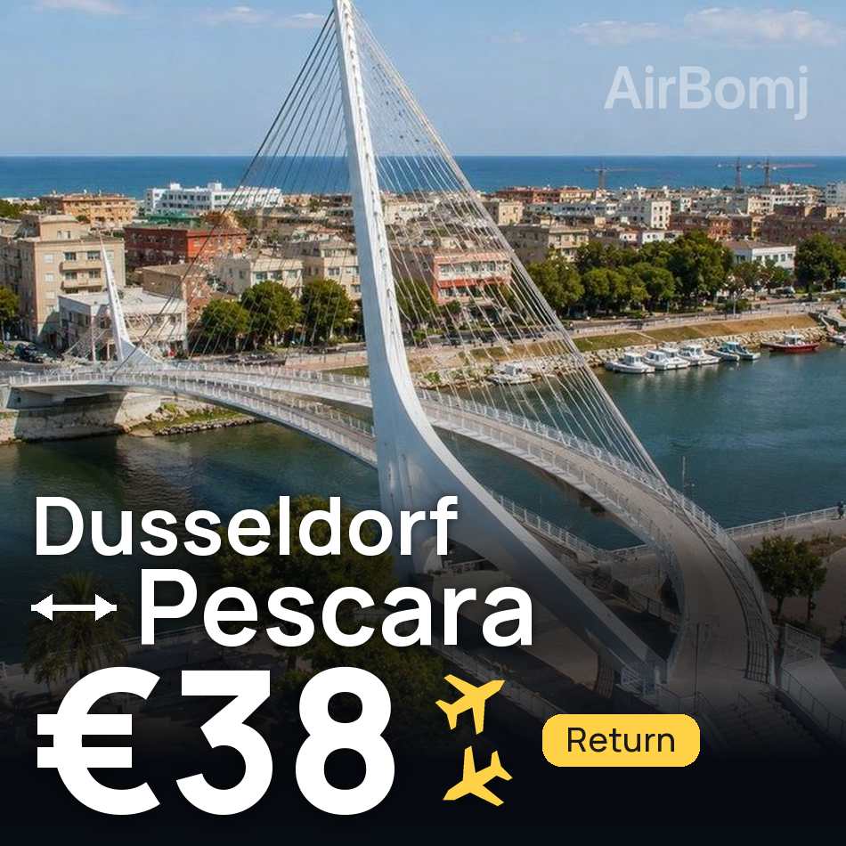 Billete de avión: Düsseldorf — Pescara, €38