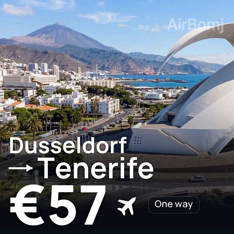 Flight ticket: Dusseldorf to Tenerife, €57