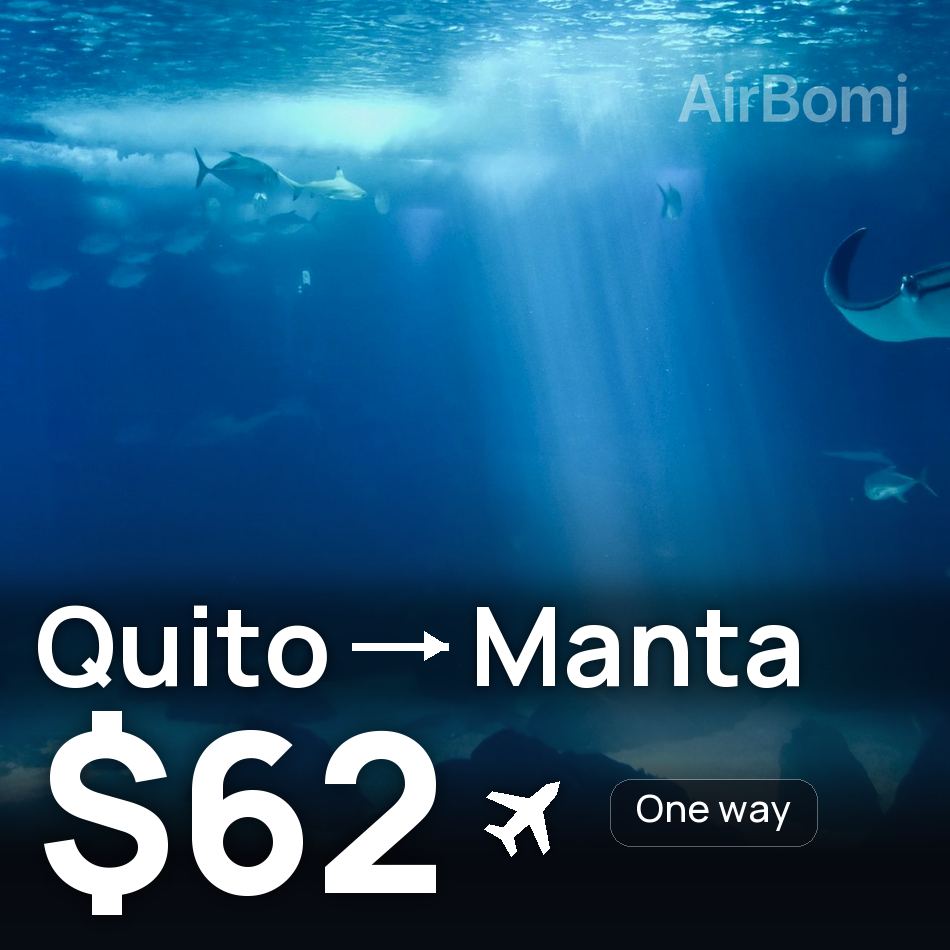 Billet d'avion : Quito — Manta, $62
