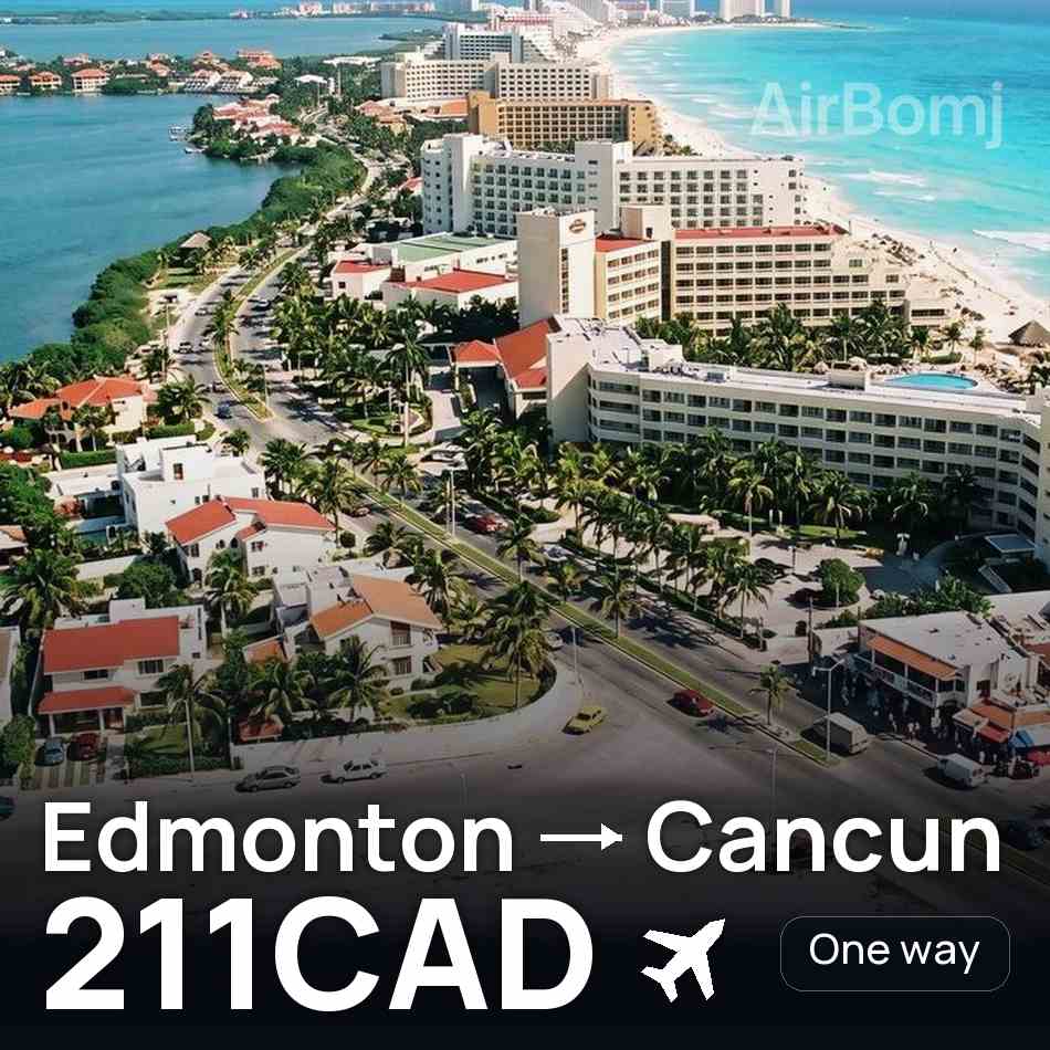 Billet d'avion : Edmonton — Cancún, 211CAD