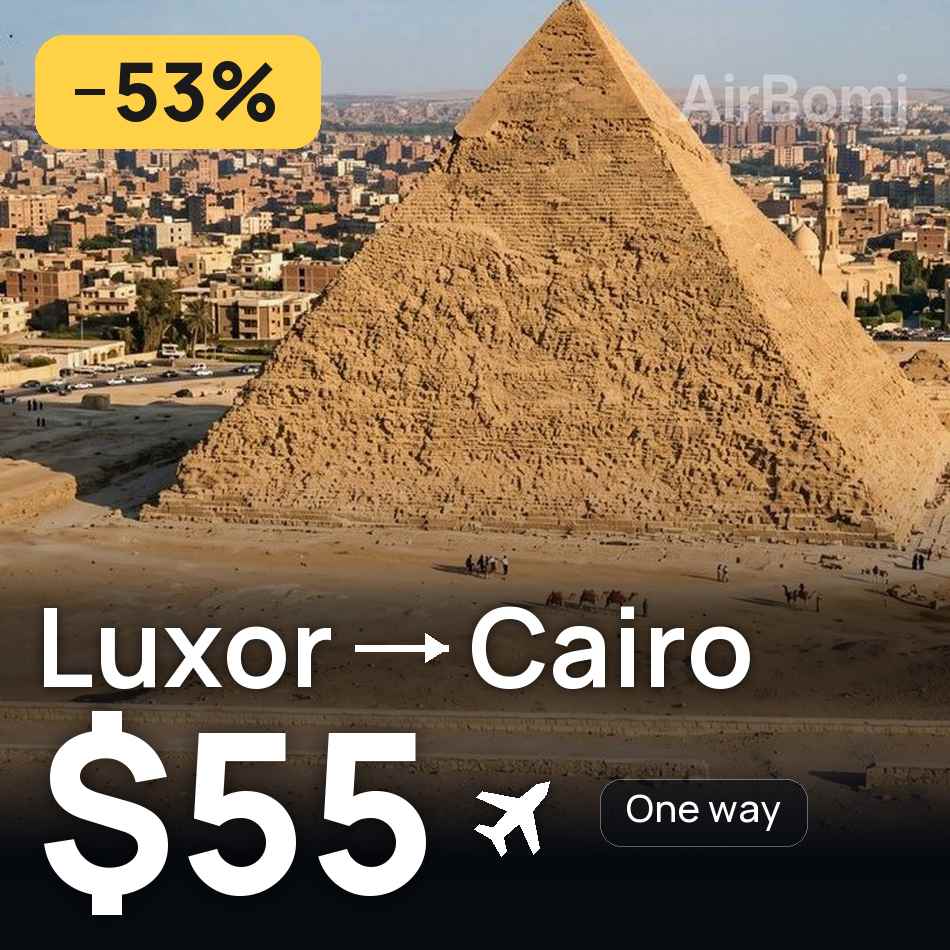 Flugticket: Luxor — Kairo, $55