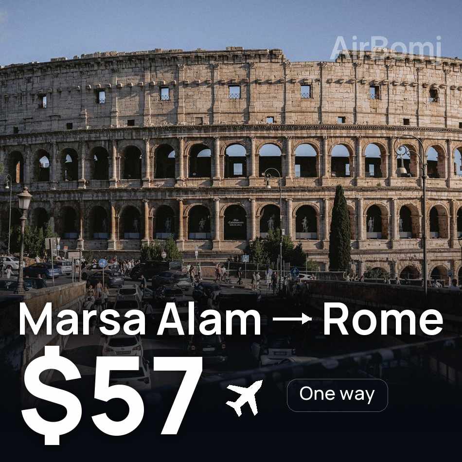 Flugticket: Marsa Alam — Rom, $57