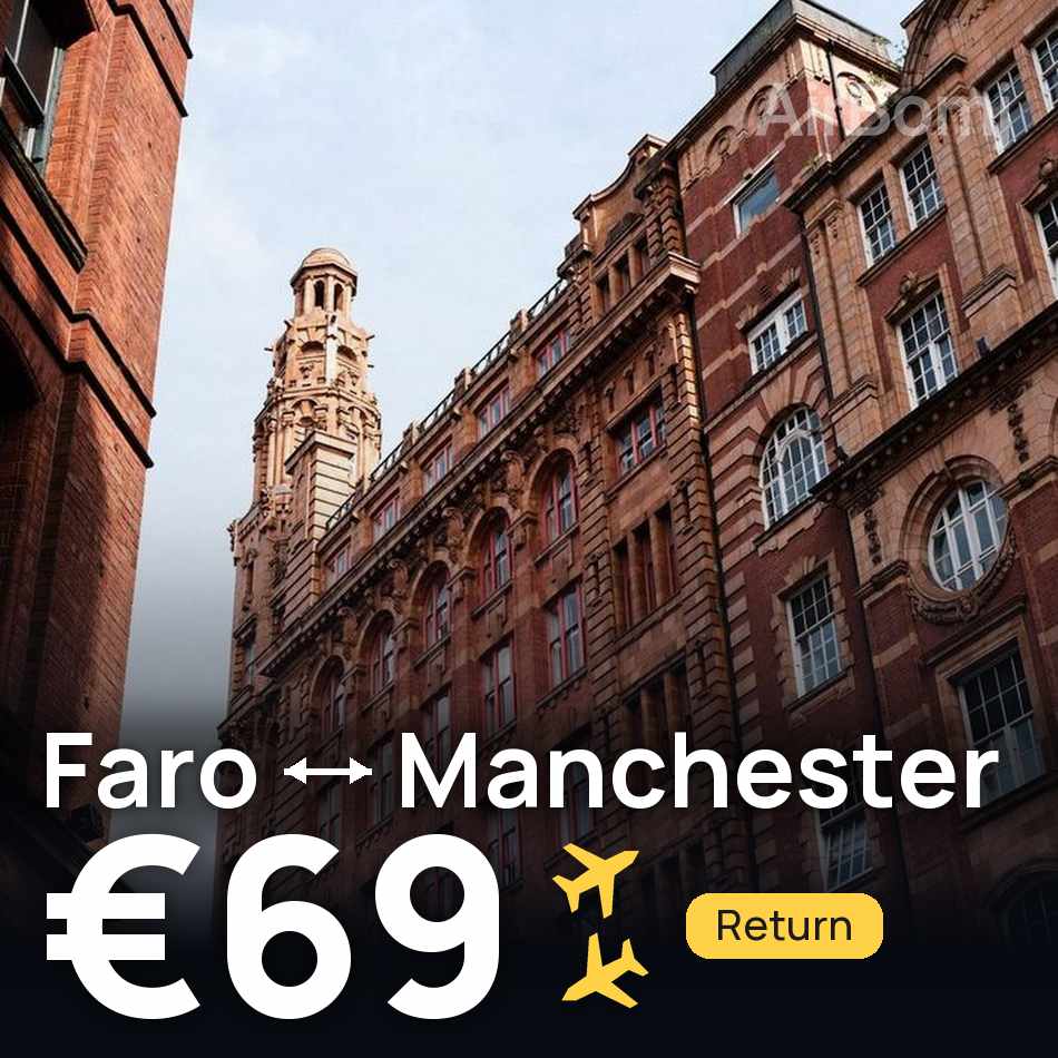 تذكرة طيران: فارو — مانشستر، €69