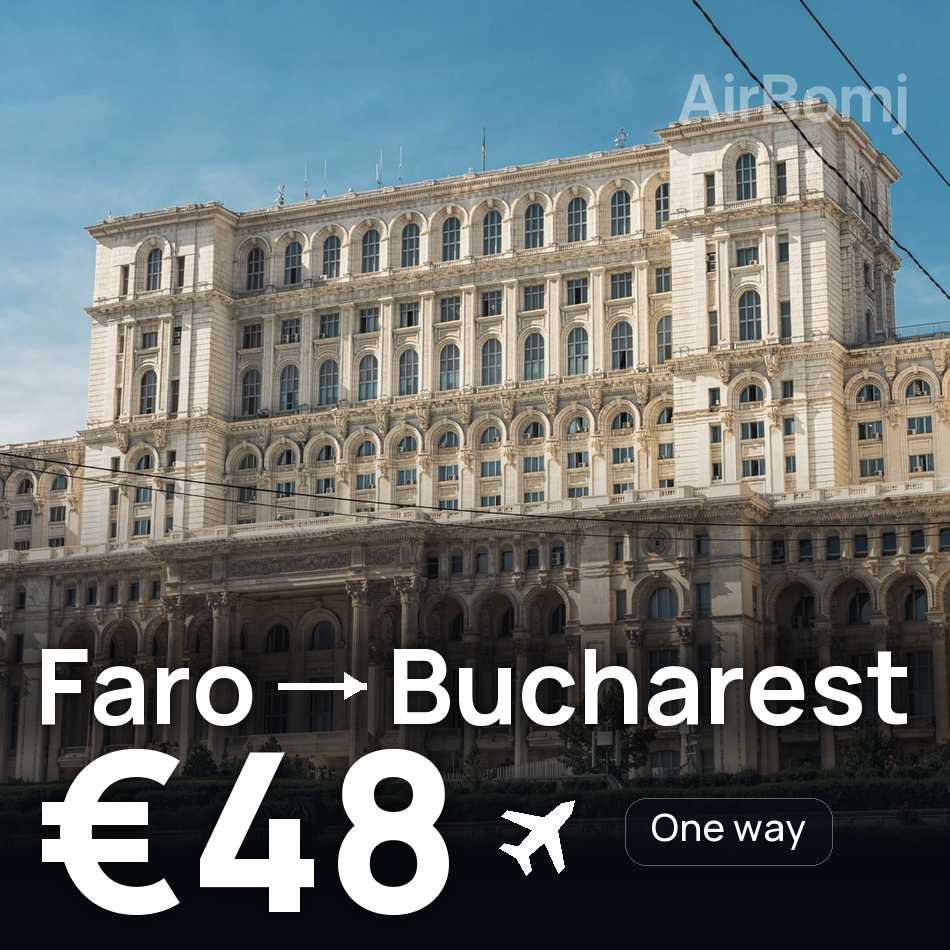 تذكرة طيران: فارو — بوخارست، €48