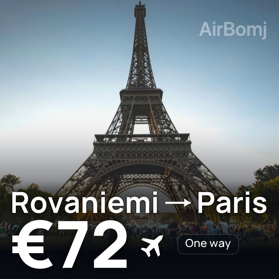 Flugticket: Rovaniemi — Paris, €72