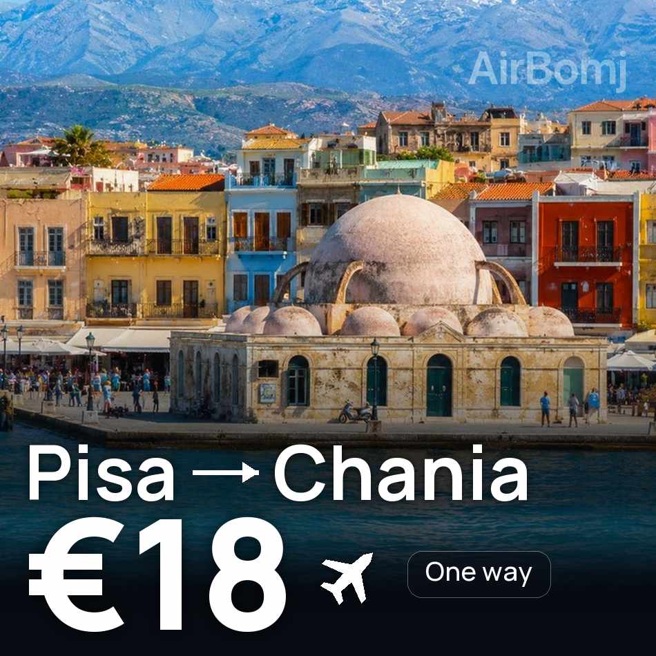 Flugticket: Pisa — Chania, €18