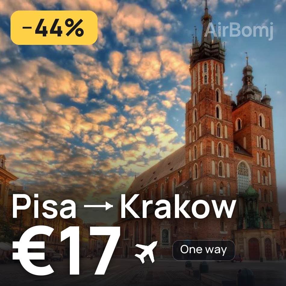Flugticket: Pisa — Cracow, €17
