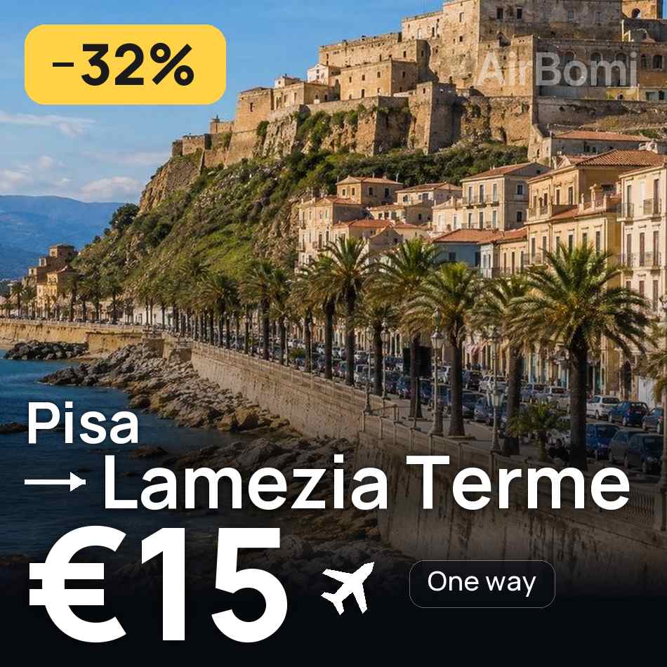 Flugticket: Pisa — Lamezia Terme, €15