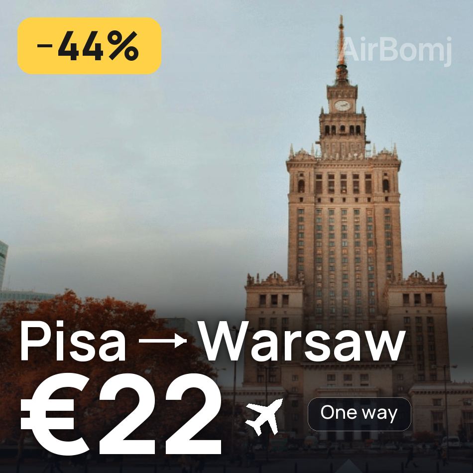 Flugticket: Pisa — Warschau, €22