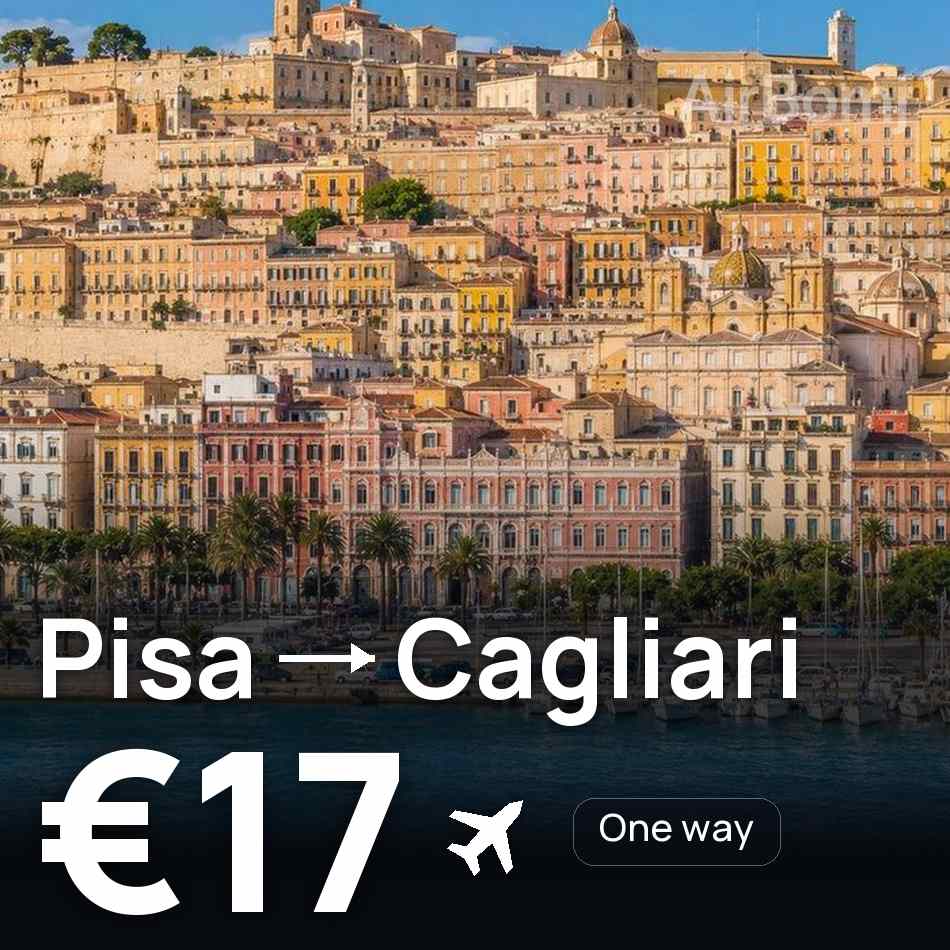 Flugticket: Pisa — Cagliari, €17
