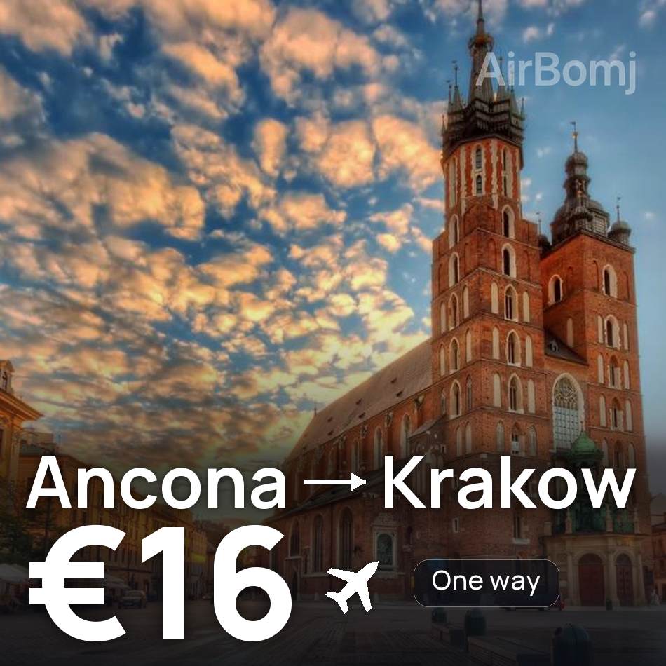 Flugticket: Ancona — Cracow, €16