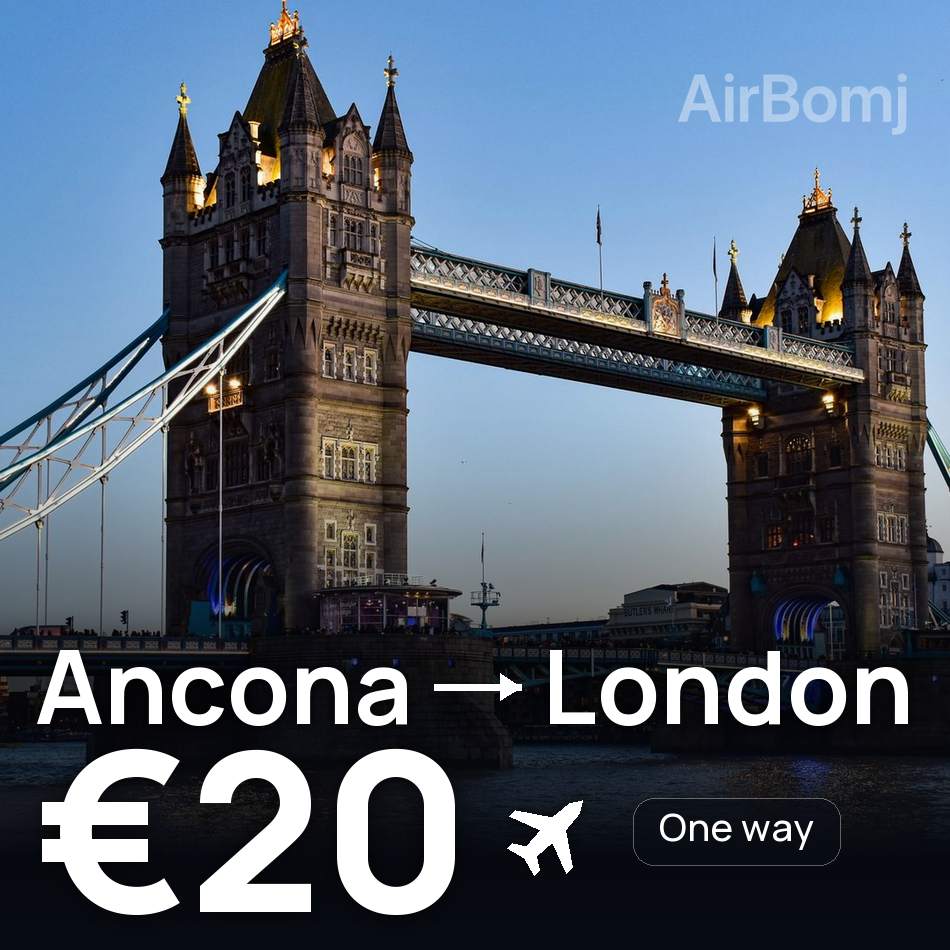 Flugticket: Ancona — London, €20