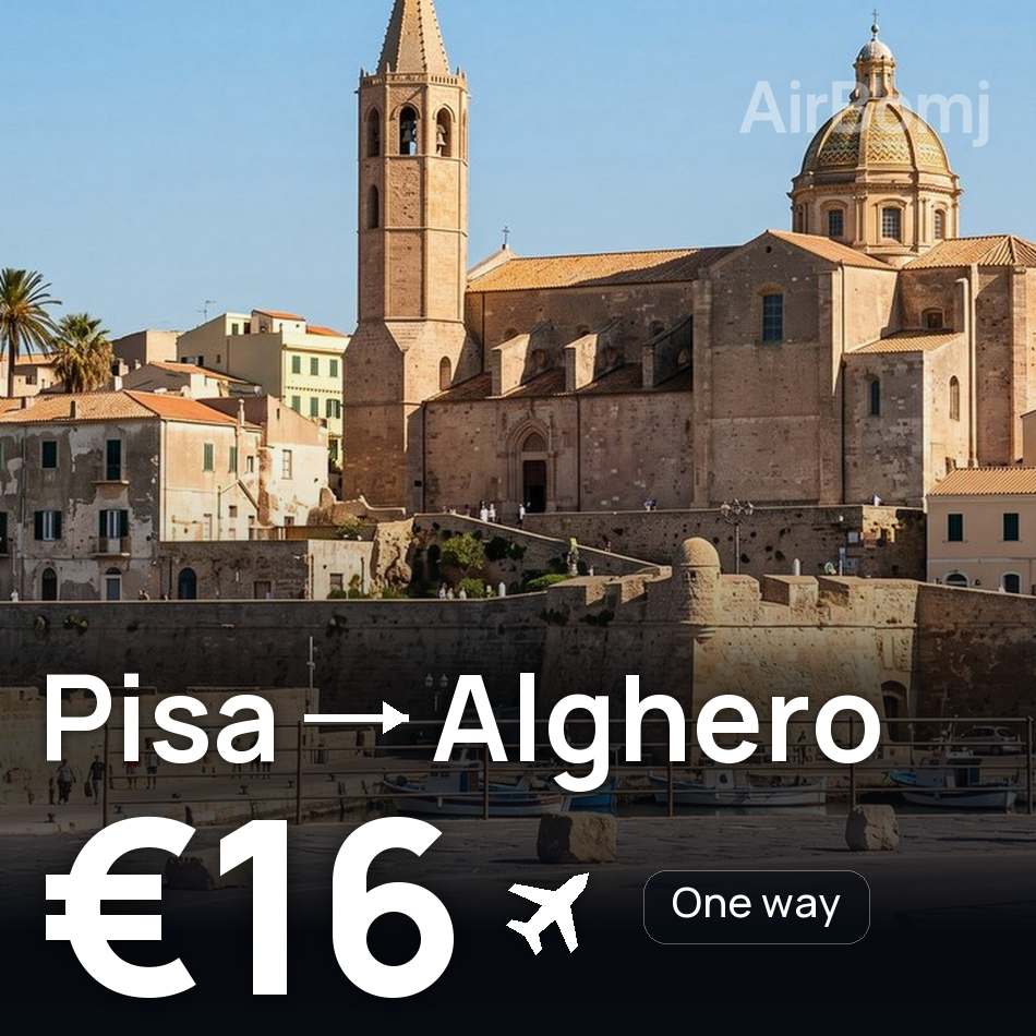 Flugticket: Pisa — Alghero, €16