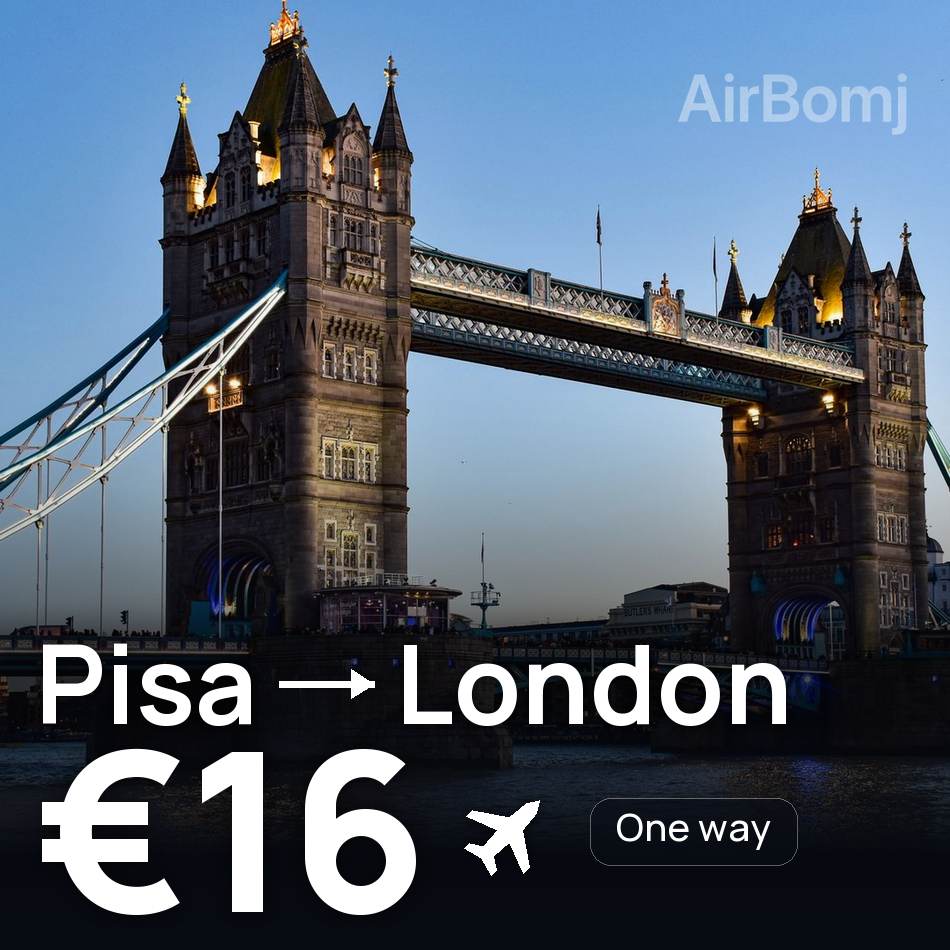 Flugticket: Pisa — London, €16