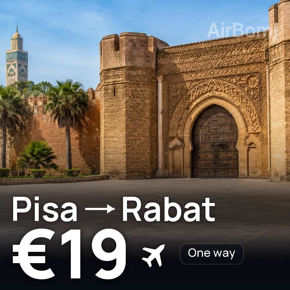 Flugticket: Pisa — Rabat, €19