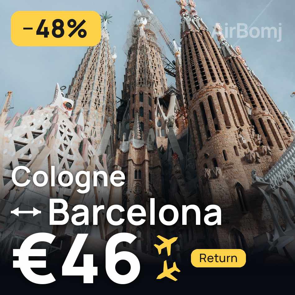 Flugticket: Köln — Barcelona, €46