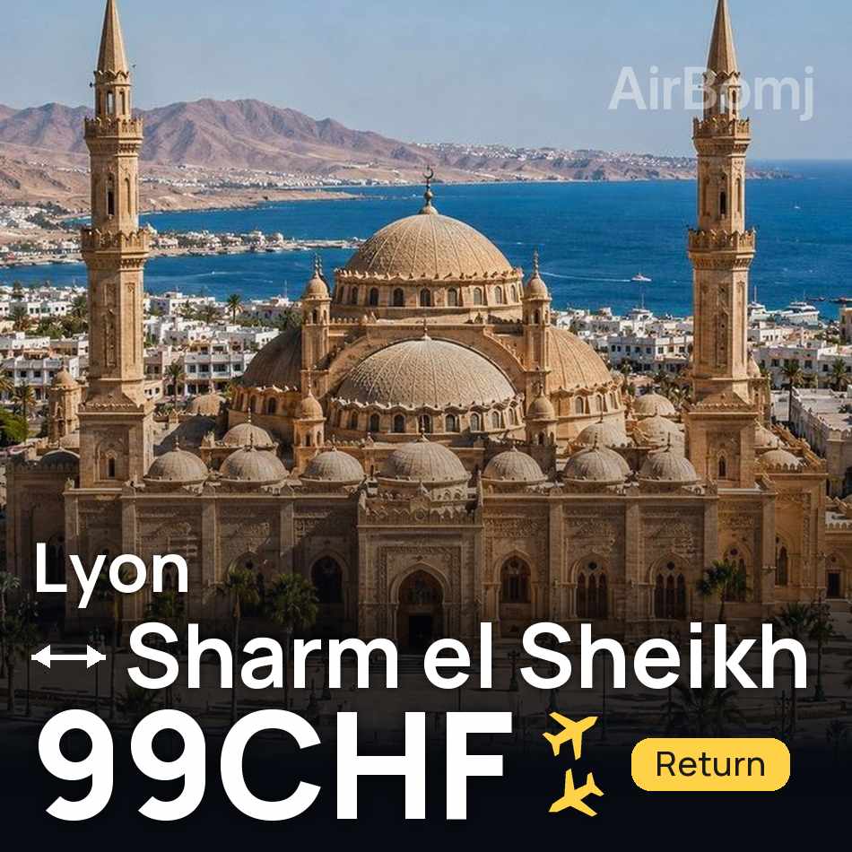 Billet d'avion : Lyon — Charm el-Cheikh, 99CHF