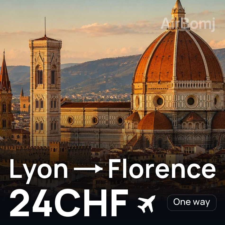 Billet d'avion : Lyon — Florence, 24CHF